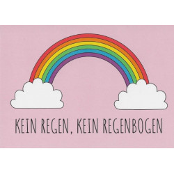 Postkarte - Kein Regen, kein Regenbogen